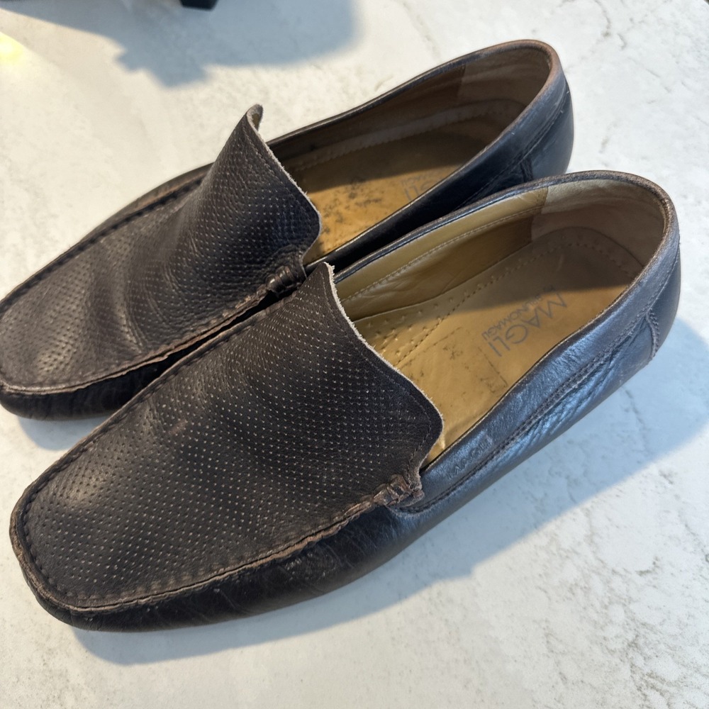 Magli by Bruno Magli, Brown Leather Driving Mocs men's 10.5M "Kolver" China